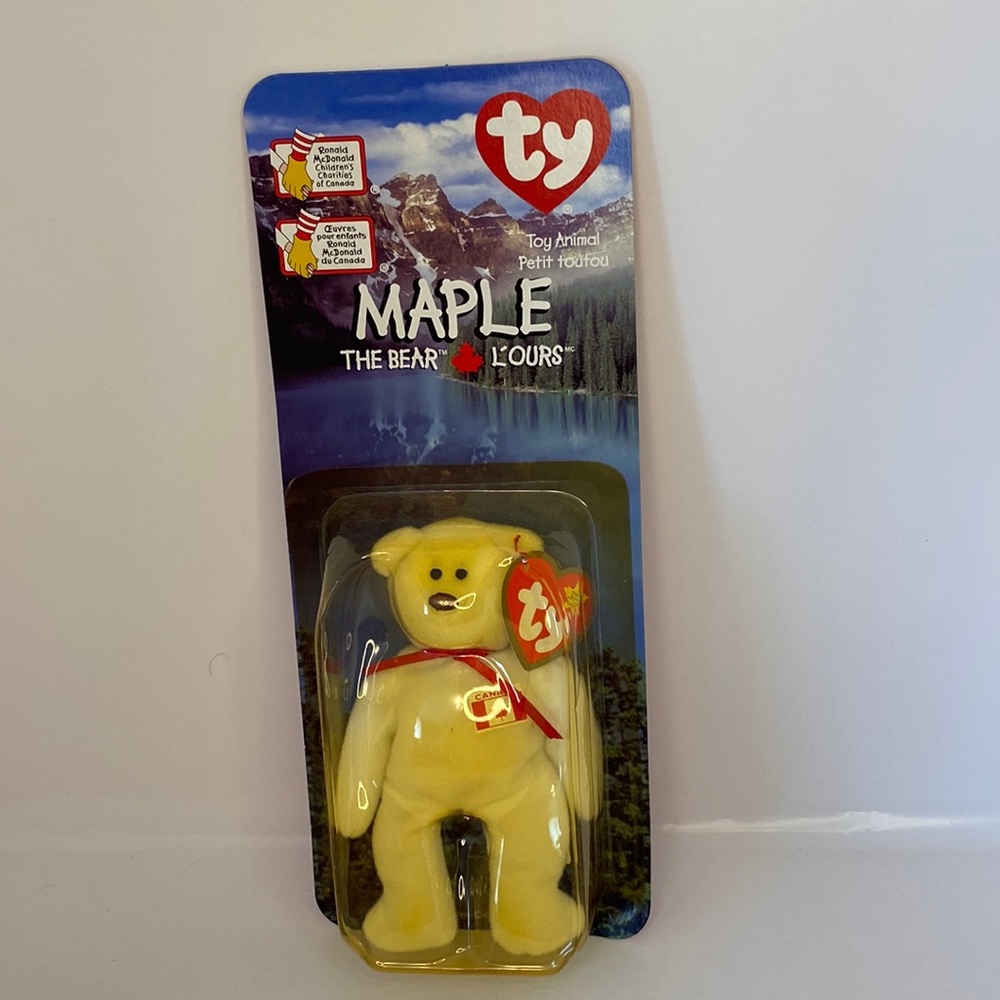 Ty Teenie Beanie Babies McDonalds International Bears 1999 MAPLE